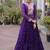 faux georgette laheriya printed gown with kutchi patch work  12 meter flair full sleeves festive ethnic gown 