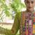 faux georgette bandhani printed gown with kutchi patch work  12 meter flair full sleeves festive ethnic gown 
