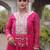 faux georgette laheriya printed gown with kutchi patch work  12 meter flair full sleeves festive ethnic gown 