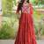 kora cotton multi thread embroidered mirror & real codi work gown  12 meter flair 4 layer stitching 