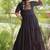 kora cotton multi thread embroidered real mirror work gown  12 meter flair designer ethnic dress 