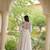 kora cotton multi thread embroidered gown with gota patti & real mirror work  full sleeves festive gown 
