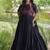 kora cotton multi thread embroidered real mirror work gown  12 meter flair designer ethnic dress 