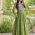 kora cotton multi thread embroidered gown with gota patti & real mirror work  full sleeves festive gown 