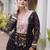 faux georgette laheriya printed gown with kutchi patch work  12 meter flair full sleeves festive ethnic gown 