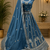 teal color Sequins and Zari Embroidery and Thread work silk blend Lehenga Choli set