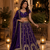 violet color Sequins and Zari Embroidery and Thread work silk blend Lehenga Choli set