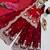 maroon color codding embroidery sequins work satin kurti sharara set