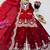 maroon color codding embroidery sequins work satin kurti sharara set