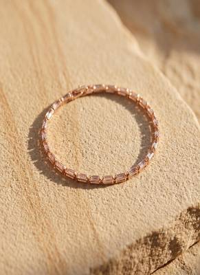 Elegant Gold Tone Baguette CZ Tennis Bracelet for Women, Minimalist Crystal Bracelet for Wedding, Party & Everyday Wear 2