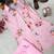 Baby Pink Color Brush floral digital print work Silk Blend Shirt Palazzo Set
