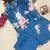 blue color brush floral digital print work silk blend shirt palazzo set
