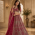 rani pink color Fancy Patten and Motif Crystal and Sequince work net Lehenga Choli set