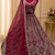 rani pink color Fancy Patten and Motif Crystal and Sequince work net Lehenga Choli set