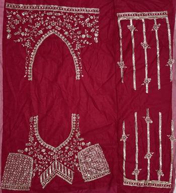 rani pink color Fancy Patten and Motif Crystal and Sequince work net Lehenga Choli set 5