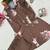 Brown Color Brush floral digital print work Silk Blend Shirt Palazzo Set