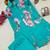 emerald color brush floral digital print work silk blend shirt palazzo set