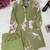 Light Olive Color Brush floral digital print work Silk Blend Shirt Palazzo Set
