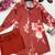Orange Color Brush floral digital print work Silk Blend Shirt Palazzo Set