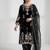 Black Color Embroidery Work Silk blend Salwar Suit