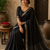 Black Color Jacquard Weaving Work Georgette Saree