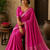 Pink Color Jacquard Weaving Work Georgette Saree