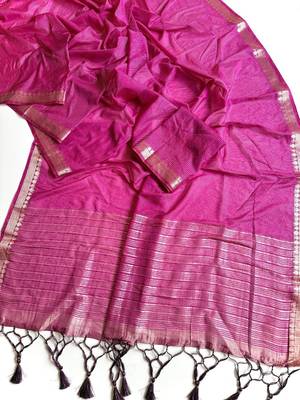 Pink Color Jacquard Weaving Work Georgette Saree 2