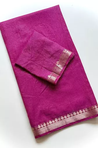 Pink Color Jacquard Weaving Work Georgette Saree