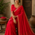 Red Color Jacquard Weaving Work Georgette Saree