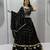 Black Embroidery Sequins work Faux Georgette Navratri Lahenga Choli Set