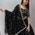 Black Embroidery Sequins work Faux Georgette Navratri Lahenga Choli Set