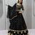 Black Embroidery Sequins work Faux Georgette Navratri Lahenga Choli Set