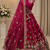 rani pink color Multi Thread and Dori and Sequins work silk blend Lehenga Choli set