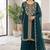 Teal Color Sequence  Embroidery Work Silk blend Salwar Suit