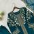 Teal Color Sequence  Embroidery Work Silk blend Salwar Suit