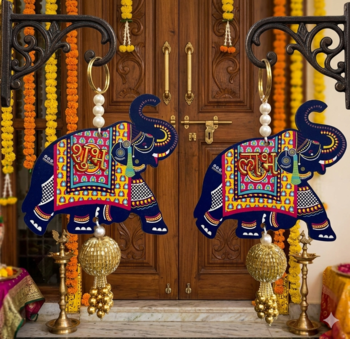 handmade multicolor door hangingtraditional decorative latkan hanging decorations (pack of 2) 1