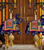 handmade multicolor door hangingtraditional decorative latkan hanging decorations (pack of 2)