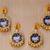 handmade cow shubh labh beads border door hanging with golden bells traditional festive home wall hanging (pack of 2)