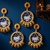 handmade cow shubh labh beads border door hanging with golden bells traditional festive home wall hanging (pack of 2)