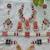  handcrafted rani pink & green fabric kundan pearl bridal combo set