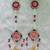  handcrafted rani pink & green fabric kundan pearl bridal combo set
