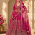 rani pink color Multi Thread and Sequins and Zari Embroidered and Crystal Beads work silk blend Lehenga Choli set