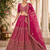 rani pink color Multi Thread and Sequins and Zari Embroidered and Crystal Beads work silk blend Lehenga Choli set