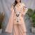 Peach Color Embroidery Work Organza Salwar Suit