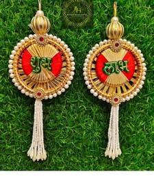 decorative shubh labh moti chudi latkan hanging perfect for home decor hanging for main door decor  (pack of 2)