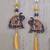 handmade elephant decorative door hanging with beads home wall hanging (pack of 2)