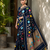 Blue Color Jacquard Weaving Work Georgette Saree