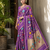 Purple Color Jacquard Weaving Work Georgette Saree