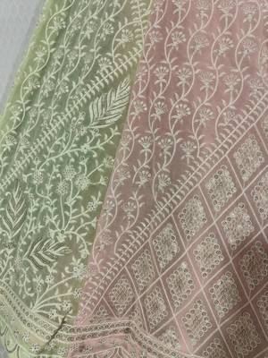 Multicolor Thread Sequin Georgette Lehenga Choli Blouse 5