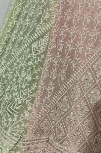 MULTICOLOR THREAD and SEQUin work GEORGETTE LEHENGA CHOLI WITH BLOUSE